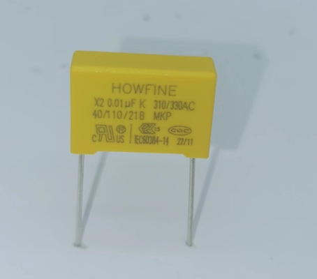 Capacitor anti-bloqueio de filme de polipropileno 103K/310V P15mm para LED