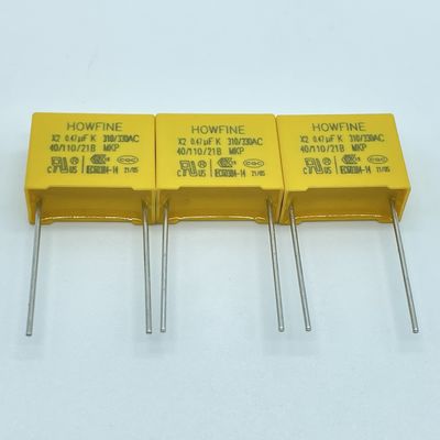 qualidade  UL 275V MPX X2 Safety Capacitor 474K/310V P15 D4 Anti Interference fábrica