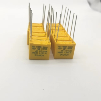 Capacitor X2 0.33UF/310VAC P15mm L25mm do filme do polipropileno