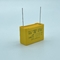 Fogo Heatproof do capacitor da segurança X2 do passo 22.5mm - cor amarela do retardador