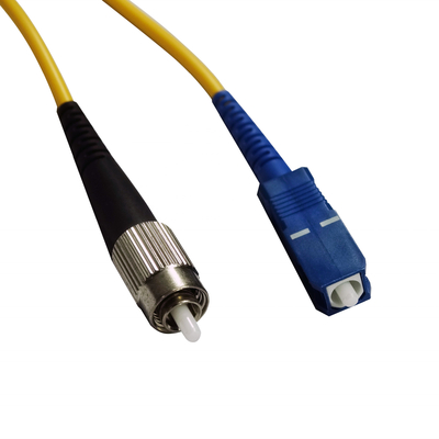 SC UPC ao diâmetro simples de fibra ótica 3mm do único modo de cabo de remendo de FC UPC